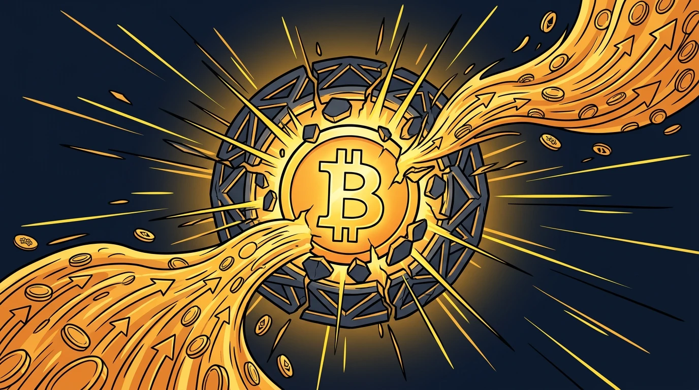 Crypto funds absorbed $1.4 billion last week as Bitcoin cleared its two-month trading range.